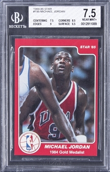 1984-85 Star #195 Michael Jordan Rookie Card – BGS NM+ 7.5